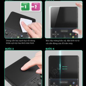 Màn hình máy chơi game sau khi dán kính cường lực