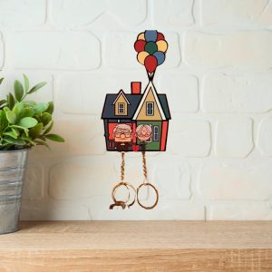 Móc khóa đôi ghép cặp – Đôi ông bà phiêu lưu