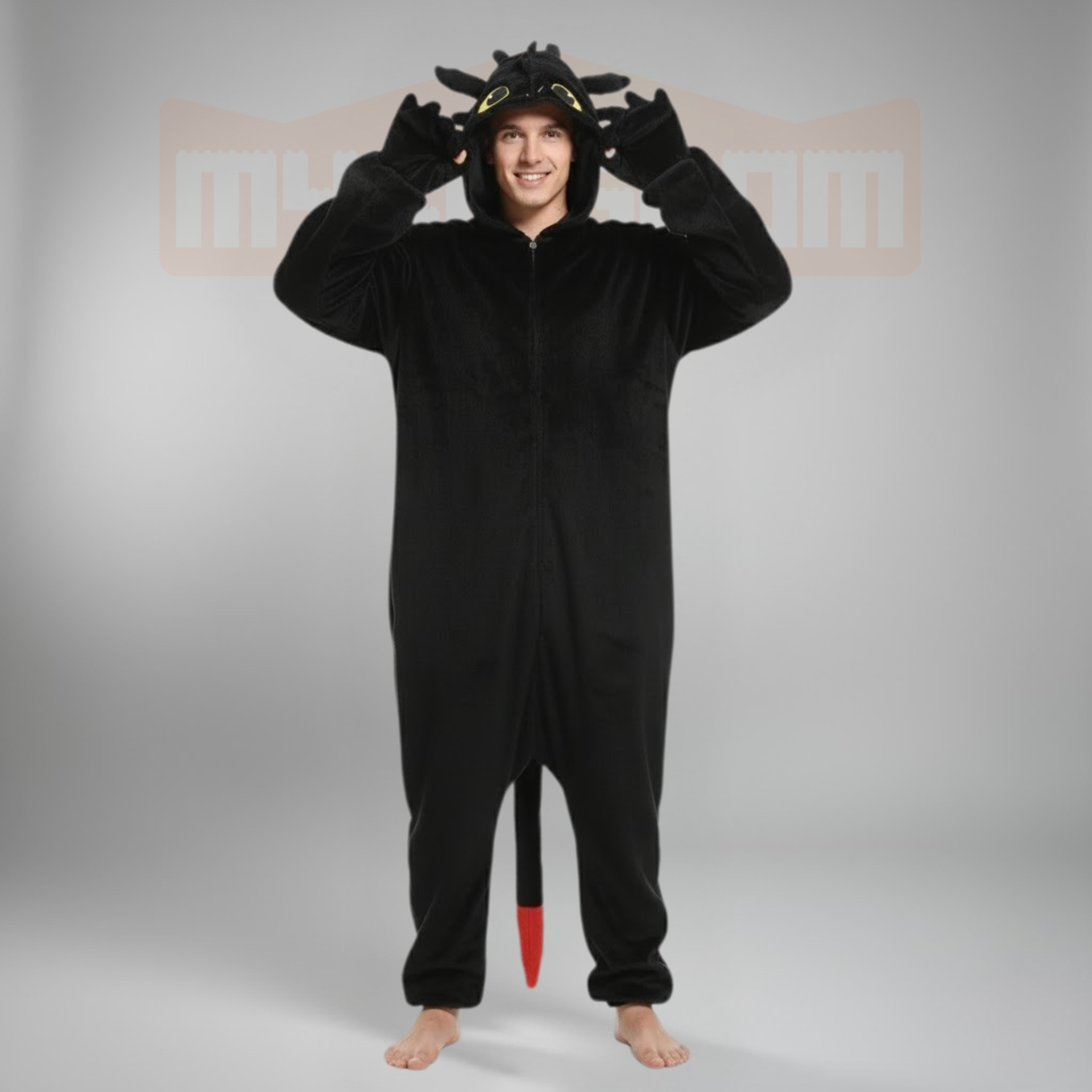 Rồng bông ôm êm ái – Rồng đen / XL